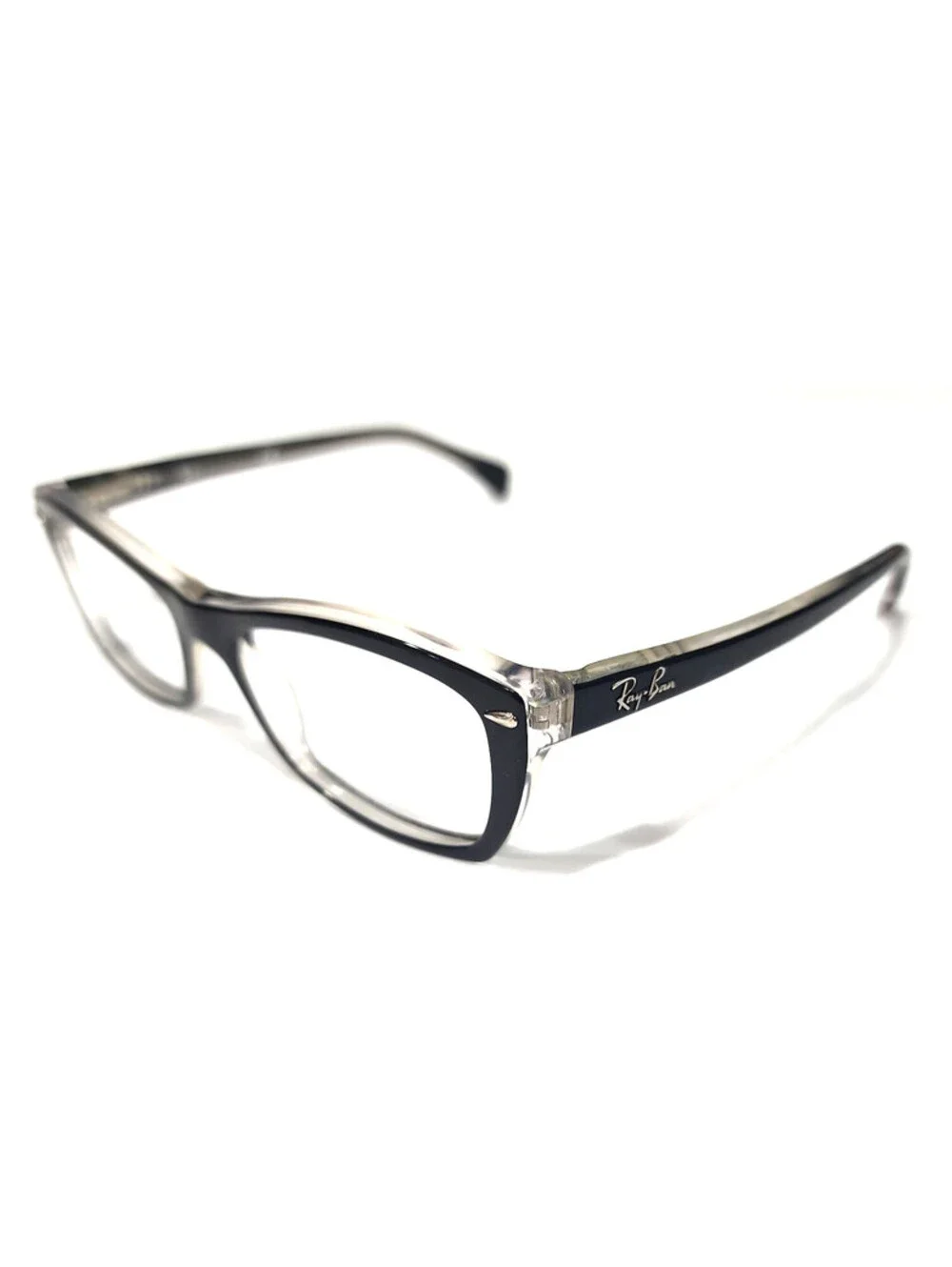Ray Ban RB5255 2034 Black Rectangular Cat Eye Eyeglasses 51-16 135
